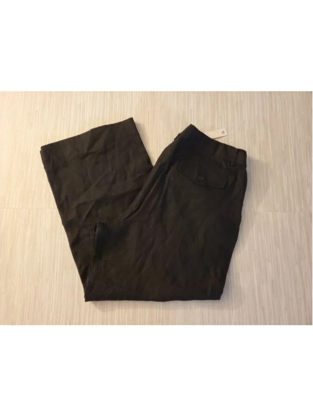 Banana Republic Everyday Wide Leg 100% Linen Pants Black XL NWT $140
